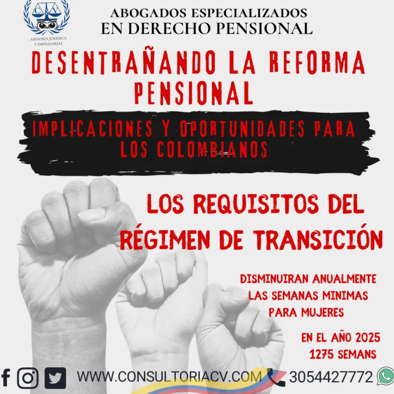 Reforma Pensional:  Ley 2381 de 2024  Los requisitos del régimen de transición establecidos en la reforma pensional en Colombia