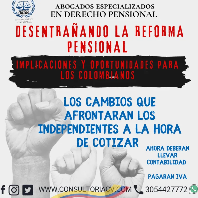 Reforma Pensional:  Ley 2381 de 2024 LOS CAMBIOS QUE AFRONTARAN LOS INDEPENDIENTES A LA HORA DE COTIZAR