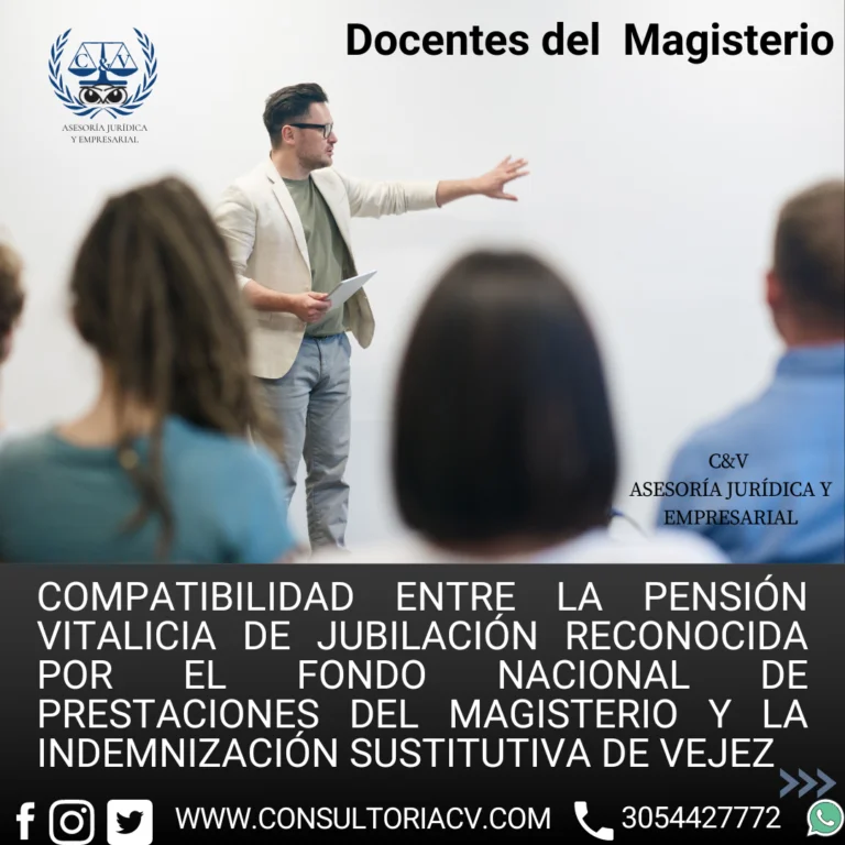 Compatibilidad entre la Pensión de Jubilación del Magisterio y la Indemnización Sustitutiva de Vejez
