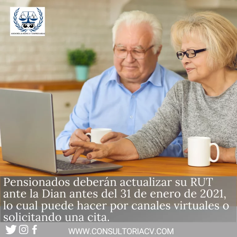 Pensionados deberán actualizar su RUT ante la Dian antes del 31 de enero de 2021